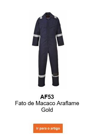 Imagem do Araflame Gold AF53 antiestático e retardador de chama em azul com um link que leva à página do artigo.