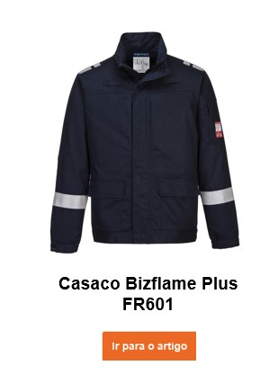 Casaco leve Bizflame Plus FR601 em preto com link que leva à página do artigo.