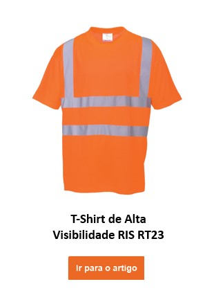 Imagem da t-shirt de alta visibilidade GO/RT RT23 de cor laranja com link para o artigo.