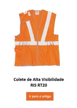 Imagem do colete comprido de alta visibilidade GO/RT RT20 em cor de laranja com link que leva à página do artigo.